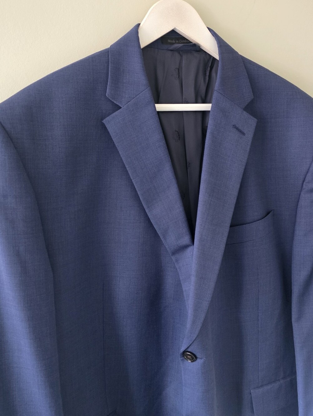 NWOT Lauren Ralph Lauren Navy Textured Weave Wool Blazer Size 48R Old Money - Picture 4 of 16